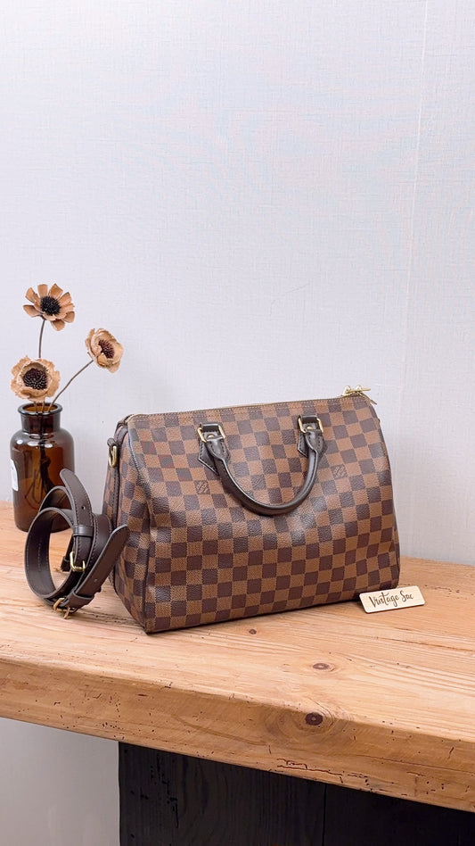LV Damier Ebene Speedy 30 Bandouliere