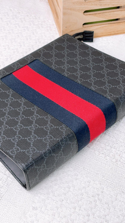 Gucci Black GG Supreme Pouch