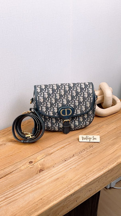 Dior Medium Blue Oblique Jacquard Bobby Bag
