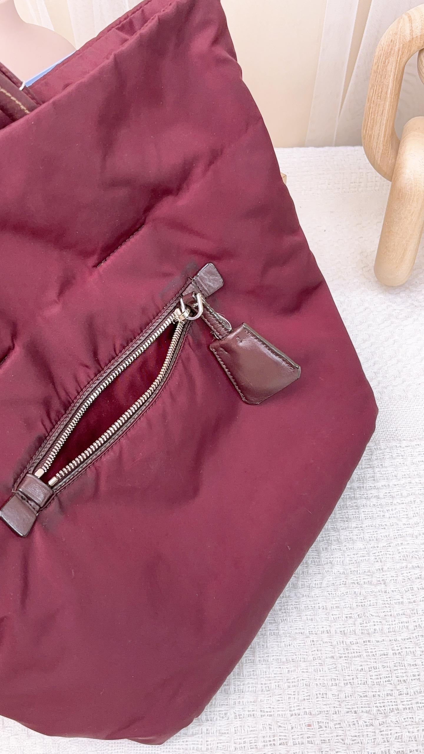 Prada Dark Purple Tessuto Nylon 2-Way Tote