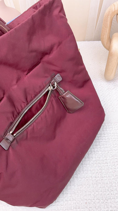 Prada Dark Purple Tessuto Nylon 2-Way Tote