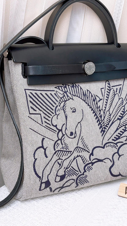 Hermès Black Pegase Pop Herbag 31 (PHW)