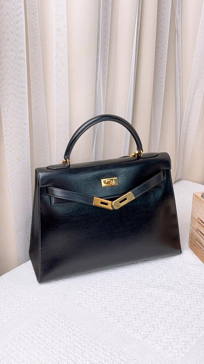 Hermes Black Box Kelly 32 (GHW)
