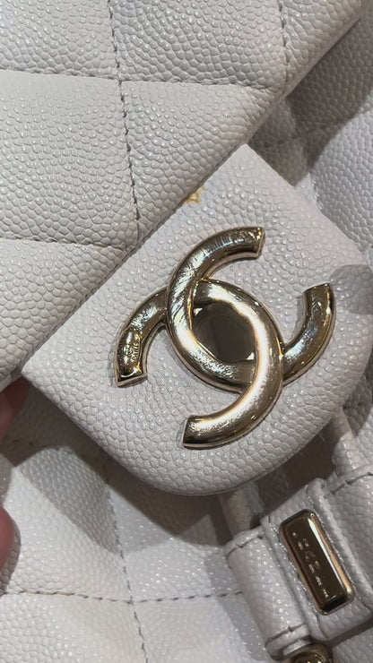 Chanel White Caviar Urban Spirit Backpack (LGHW)